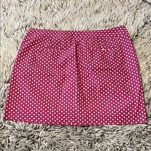 J. Crew Pink & White Mini Skirt